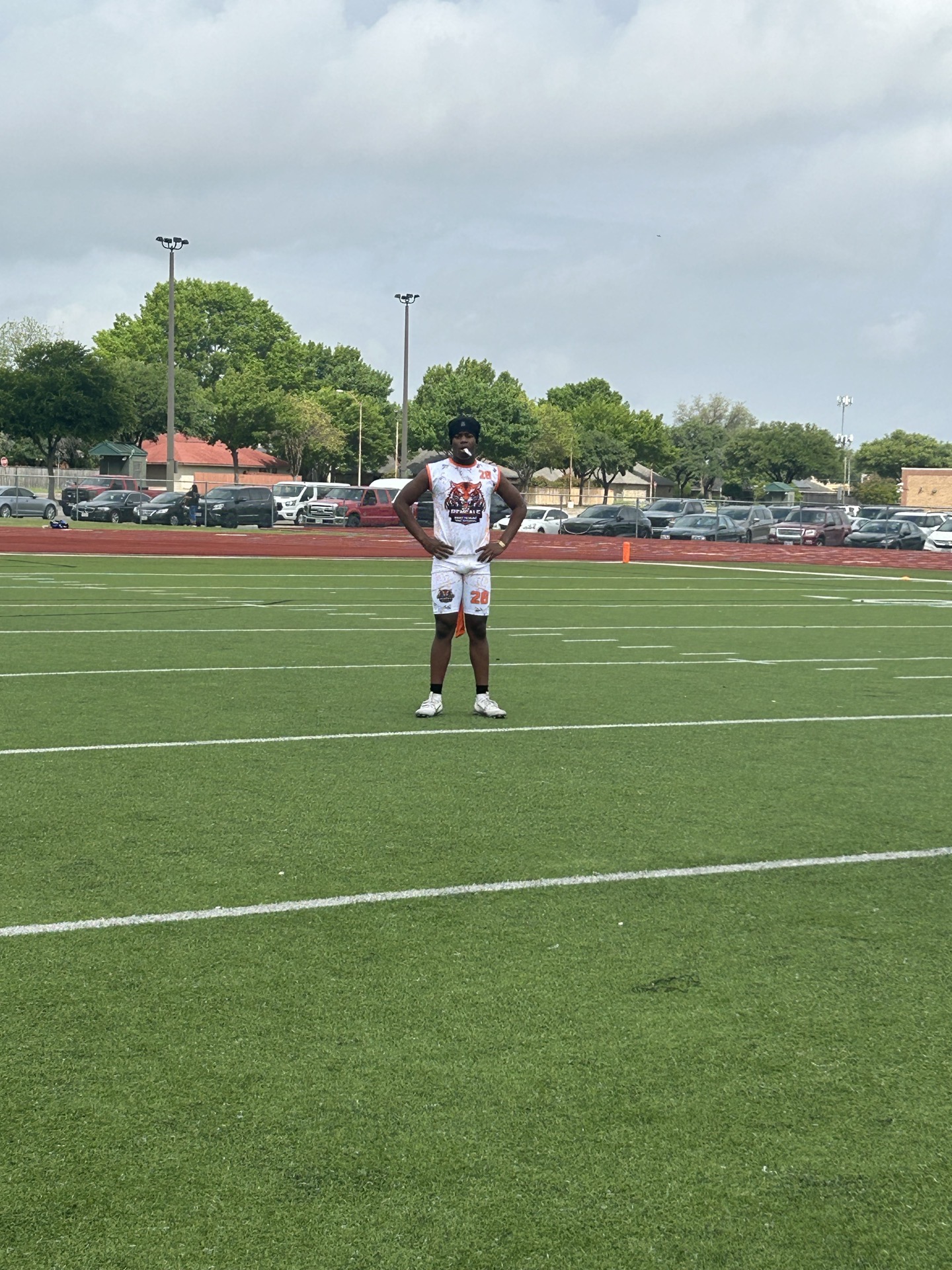 NTX Bengals athlete standing on the field during practice